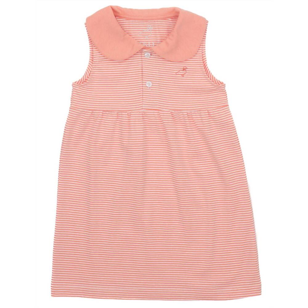 NEW PROPERLY TIED girls jackson dress in coral stripe